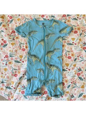 Tea Collection Baby zipper shortie pajamas 12-18 months